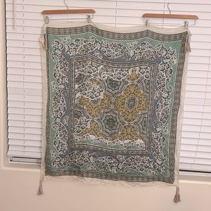 Johnny Was Silk Scarf with tassels